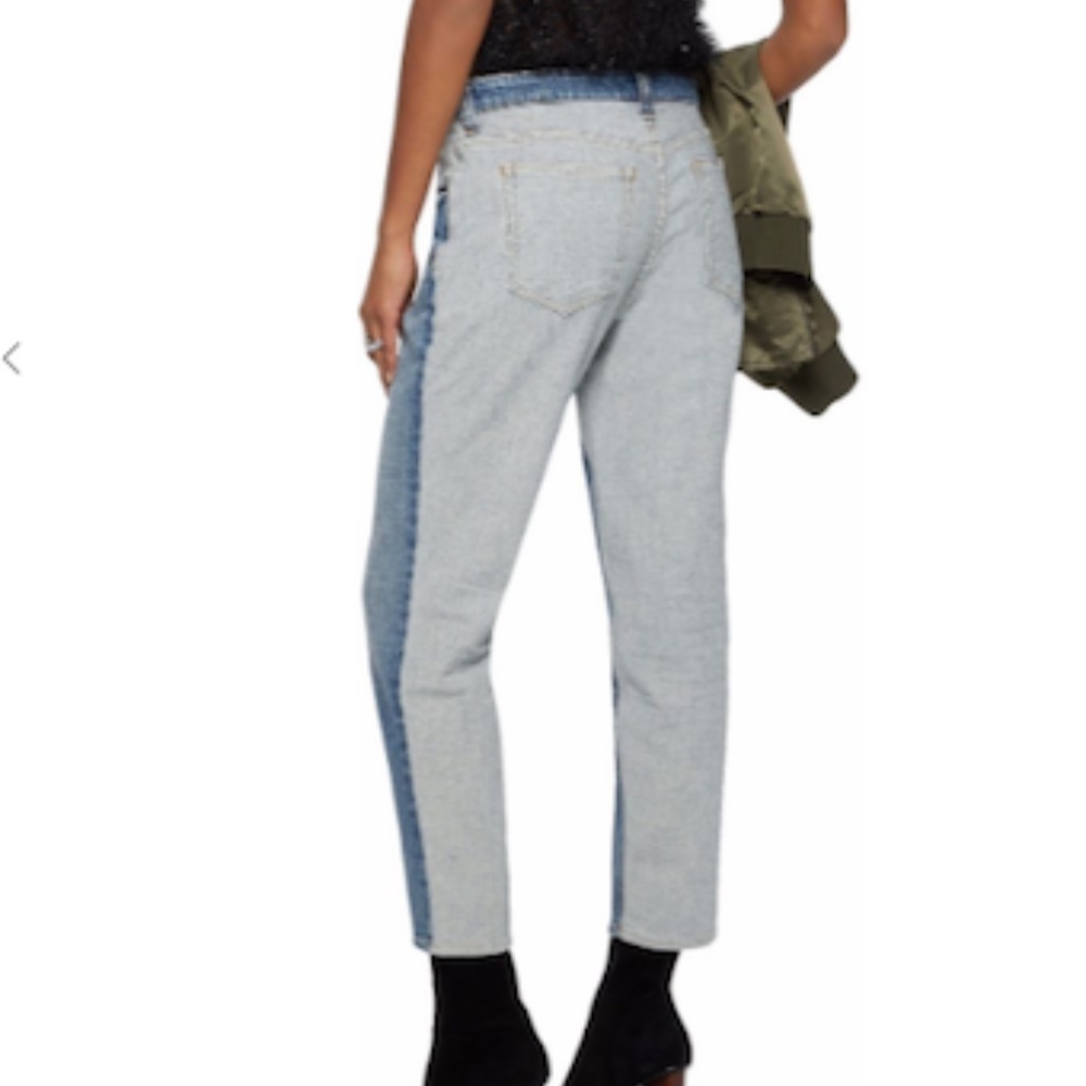 ALEXANDER WANG Ride 2 Tone Cropped Slouch Jeans